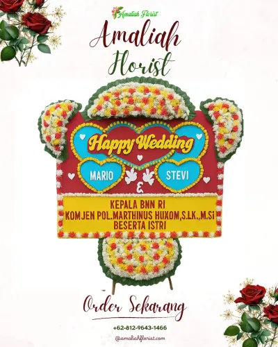 Karangan Papan Bunga Pernikahan di Bojong Koneng